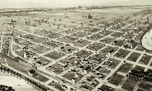 Old map shows a bird’s eye view of Wichita Falls, Texas in 1890
