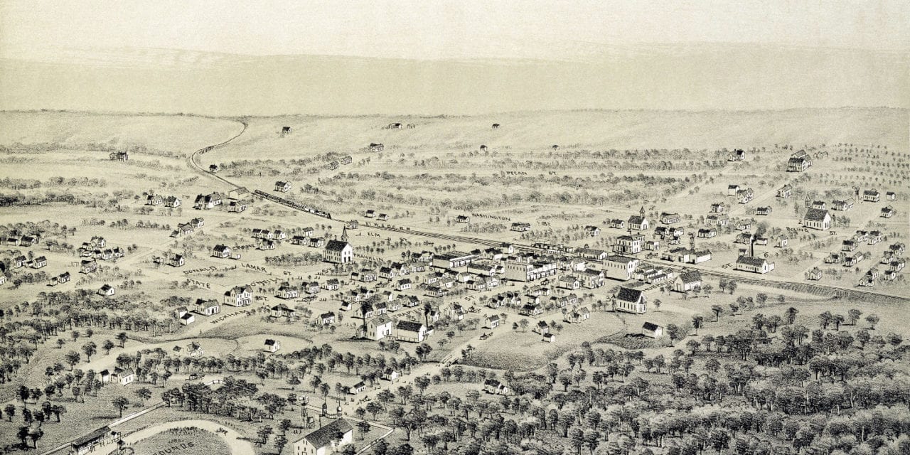 Beautifully restored map of Alvord, Texas from 1890