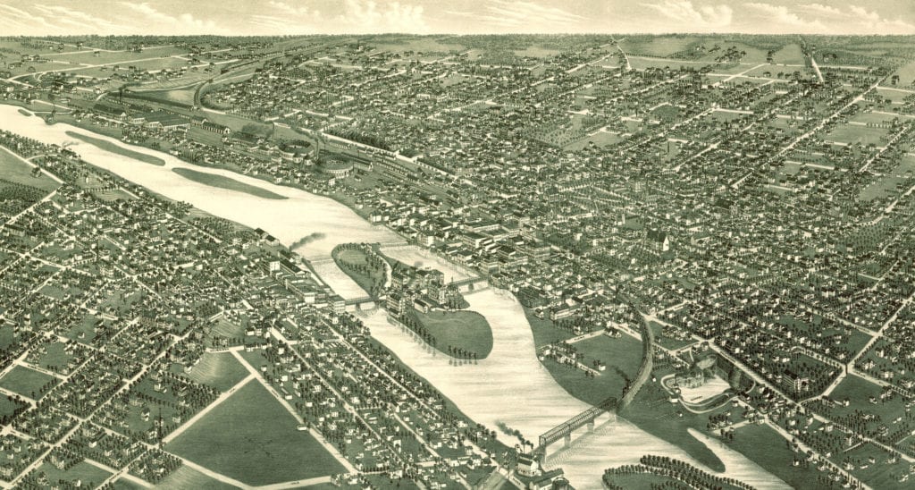Beautifully restored map of Aurora, Illinois from 1882 - KNOWOL
