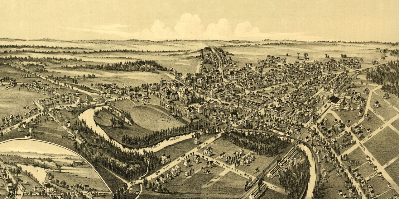 Historic map of Grove City, Pennsylvania from 1901