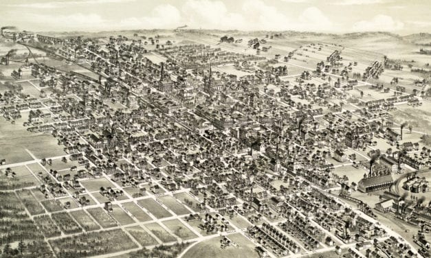 Historic map of Hazleton, Pennsylvania from 1884