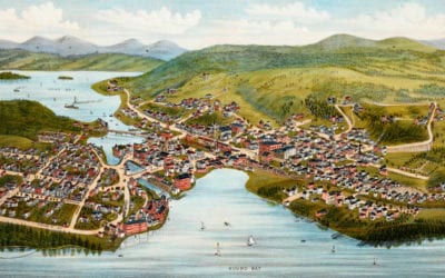 Vintage map of Lake Village & Laconia, New Hampshire in 1883