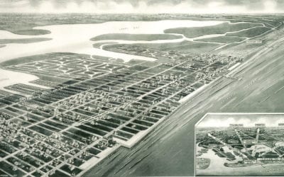 Bird’s eye view of Margate City, New Jersey in 1925