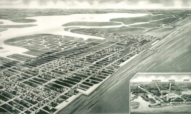 Bird’s eye view of Margate City, New Jersey in 1925