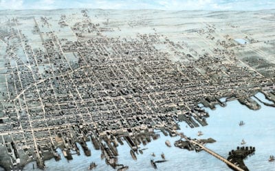 Stunning old map of New Bedford, MA from 1876