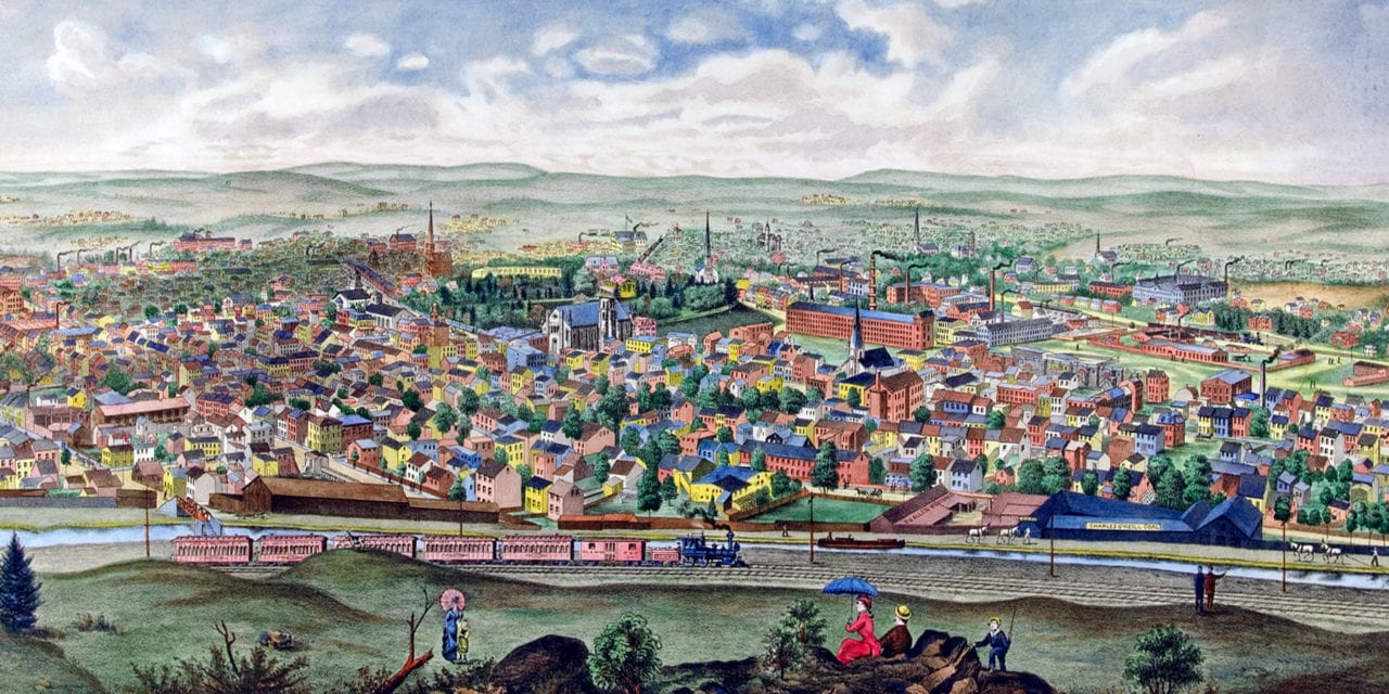 Paterson, New Jersey in 1880: Restored image shows Prosperous Paterson