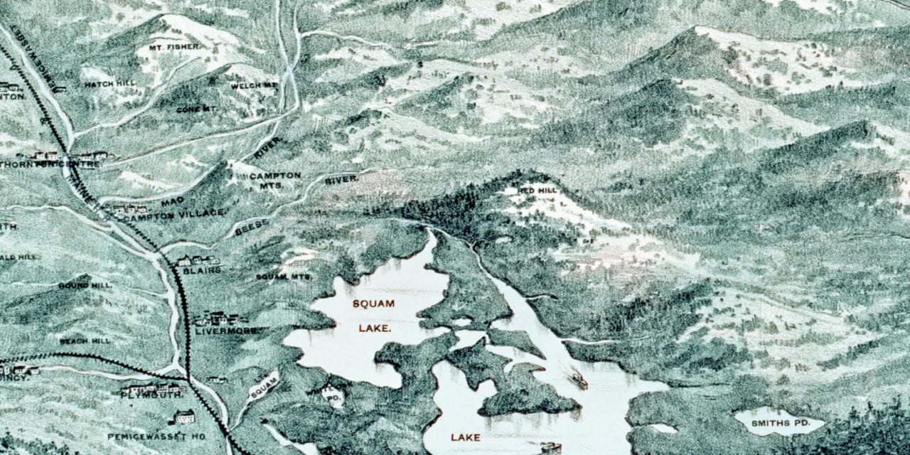 Beautifully detailed map of the White Mountains from 1890