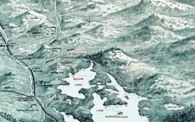 Beautifully detailed map of the White Mountains from 1890