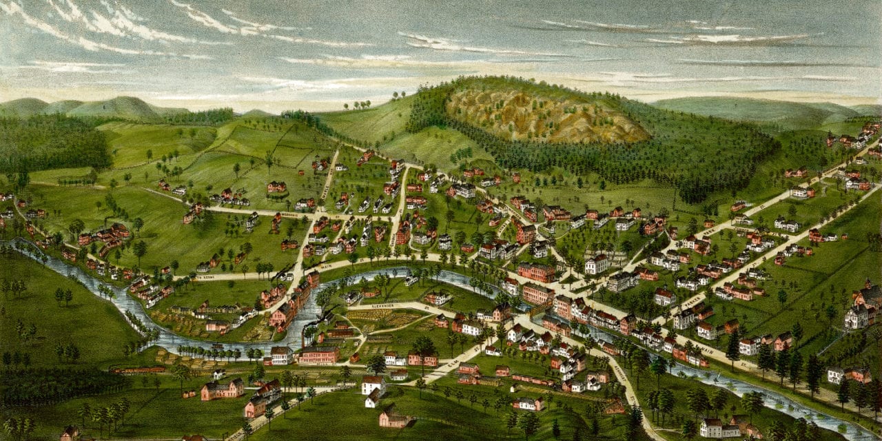 Bird’s Eye View of Winchester, New Hampshire in 1887