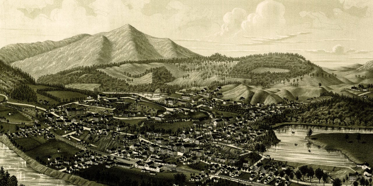 Historic map shows bird’s eye view of Windsor, VT in 1886