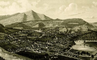 Historic map shows bird’s eye view of Windsor, VT in 1886