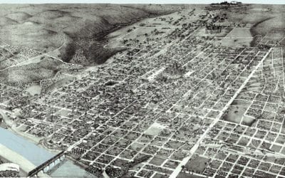 Historic Bird’s Eye View of Austin, Texas in 1887