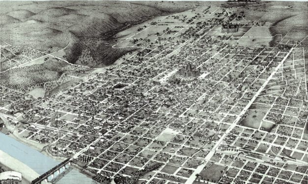 Historic Bird’s Eye View of Austin, Texas in 1887