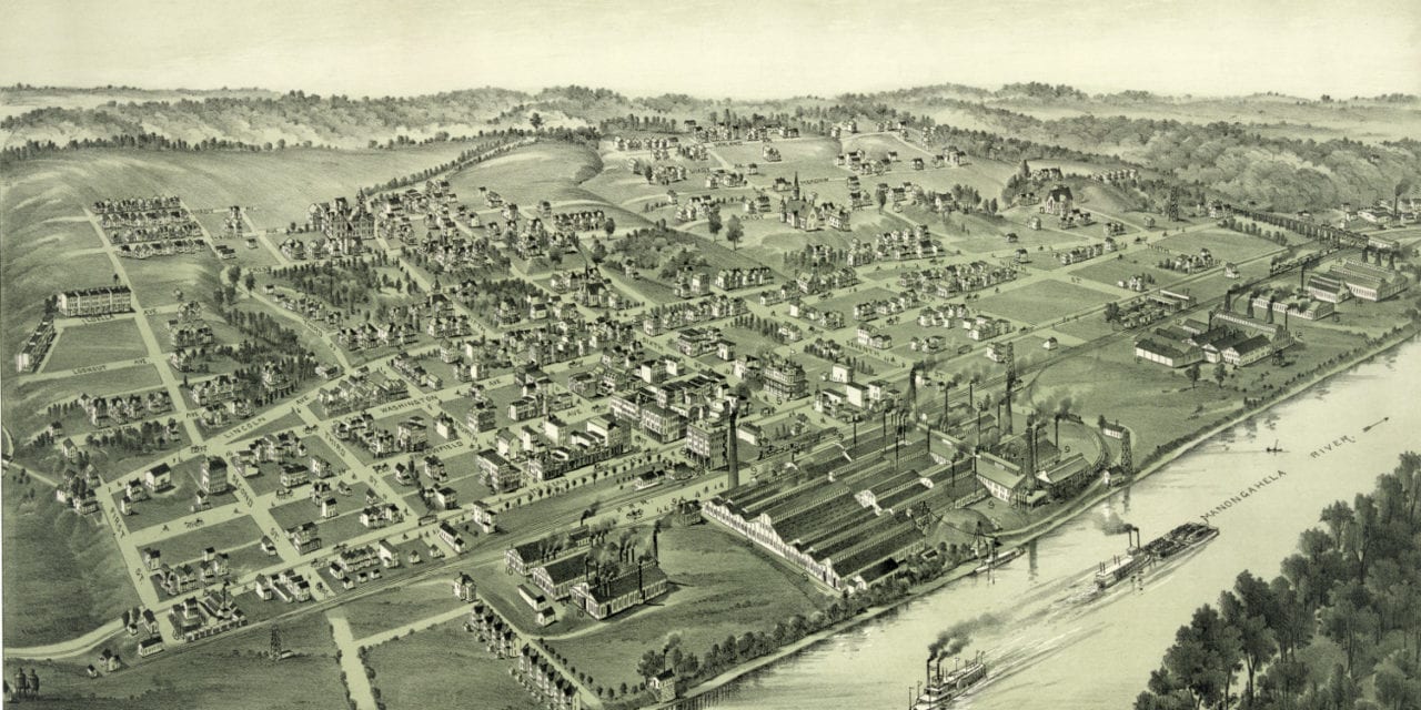 Historical map of Charleroi, Pennsylvania from 1897