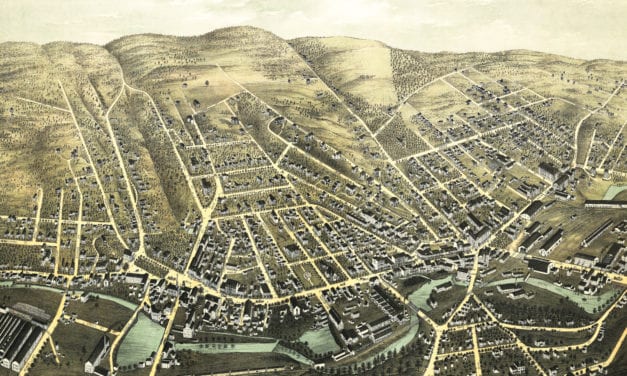 Beautifully restored map of Fitchburg, MA from 1875