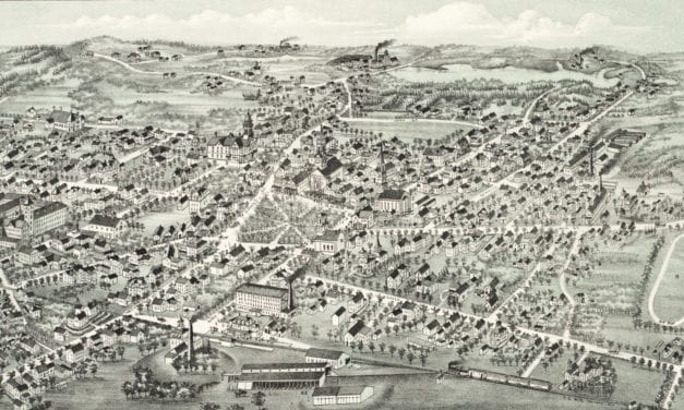 Beautifully restored map of Foxborough, MA from 1888