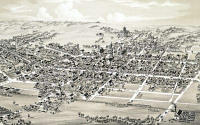 Beautifully restored map of Mifflinburg, PA from 1884