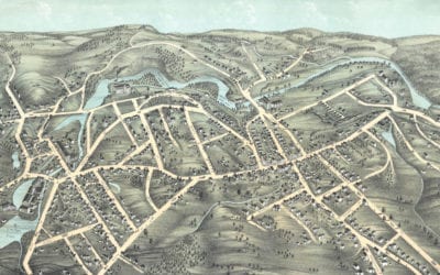 Beautifully restored map of Southbridge, MA from 1878