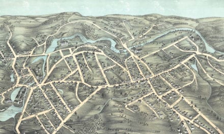 Beautifully restored map of Southbridge, MA from 1878