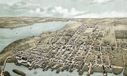 Beautifully restored map of Warren, RI from 1877