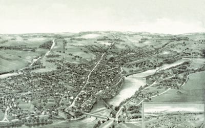 Beautifully restored map of Waterville, Maine from 1895