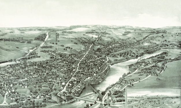 Beautifully restored map of Waterville, Maine from 1895