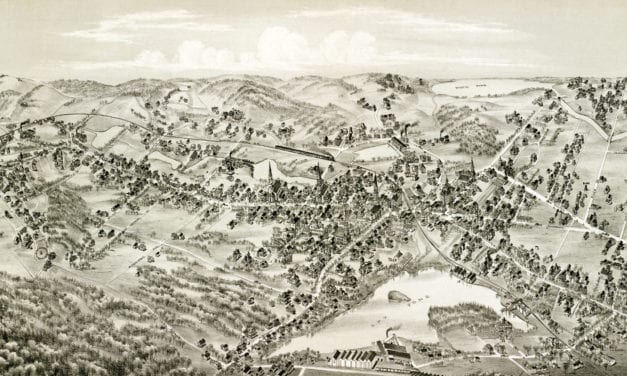 Beautifully restored map of Arlington, Massachusetts from 1884