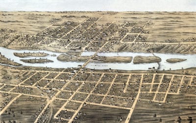 Historic old map of Batavia, Illinois from 1869