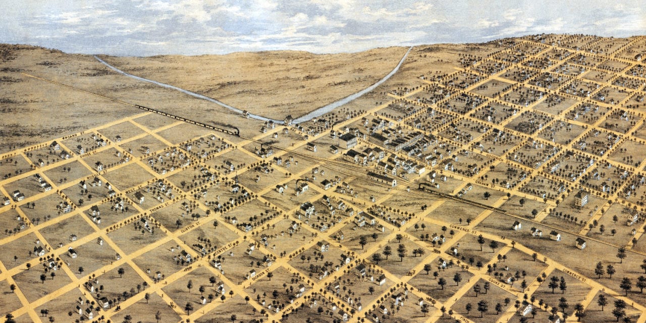 Beautifully restored map of Brodhead, Wisconsin from 1871