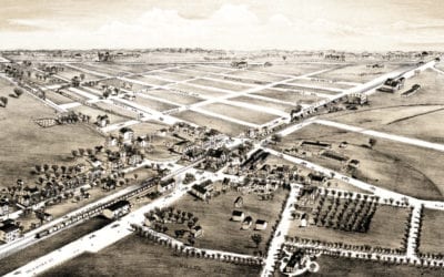 Old map shows bird’s eye view of Clayton, Delaware in 1885