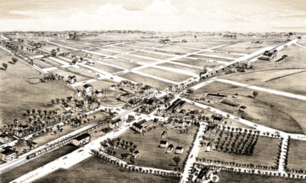 Old map shows bird’s eye view of Clayton, Delaware in 1885