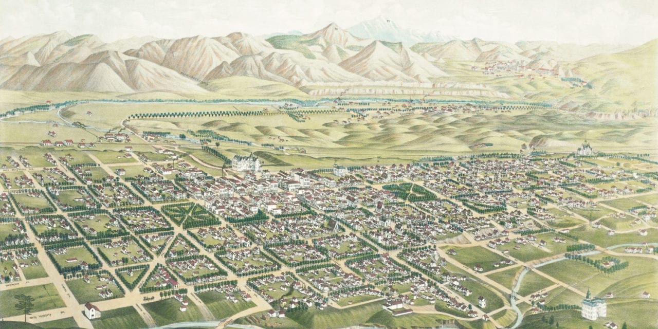 Beautifully restored map of Colorado Springs, CO in 1882