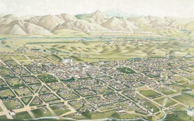 Beautifully restored map of Colorado Springs, CO in 1882