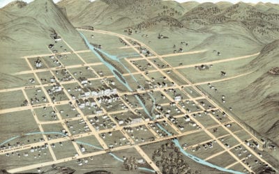 Beautifully restored map of Golden, Colorado from 1873