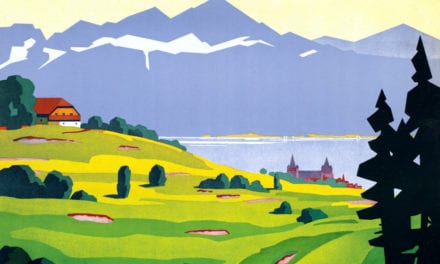 Vintage Golf Lausanne Travel Poster from 1936
