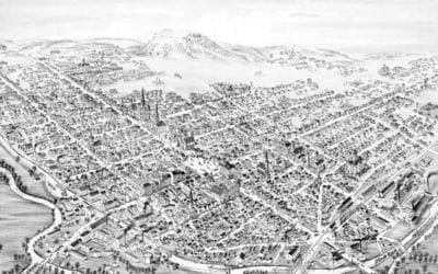 Beautifully restored map of Lancaster, Ohio from 1885
