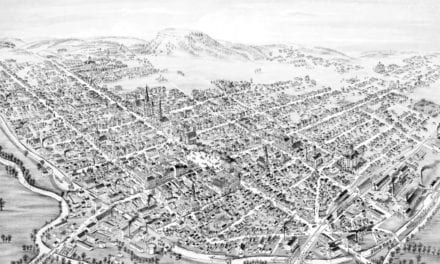 Beautifully restored map of Lancaster, Ohio from 1885