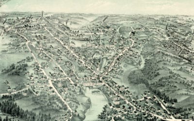 Beautifully restored map of Pascoag, Rhode Island from 1895