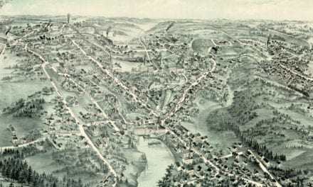 Beautifully restored map of Pascoag, Rhode Island from 1895