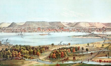 Historic Bird’s Eye View of Winona, Minnesota in 1874