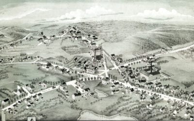 Beautifully restored map of Wrentham, MA from 1888