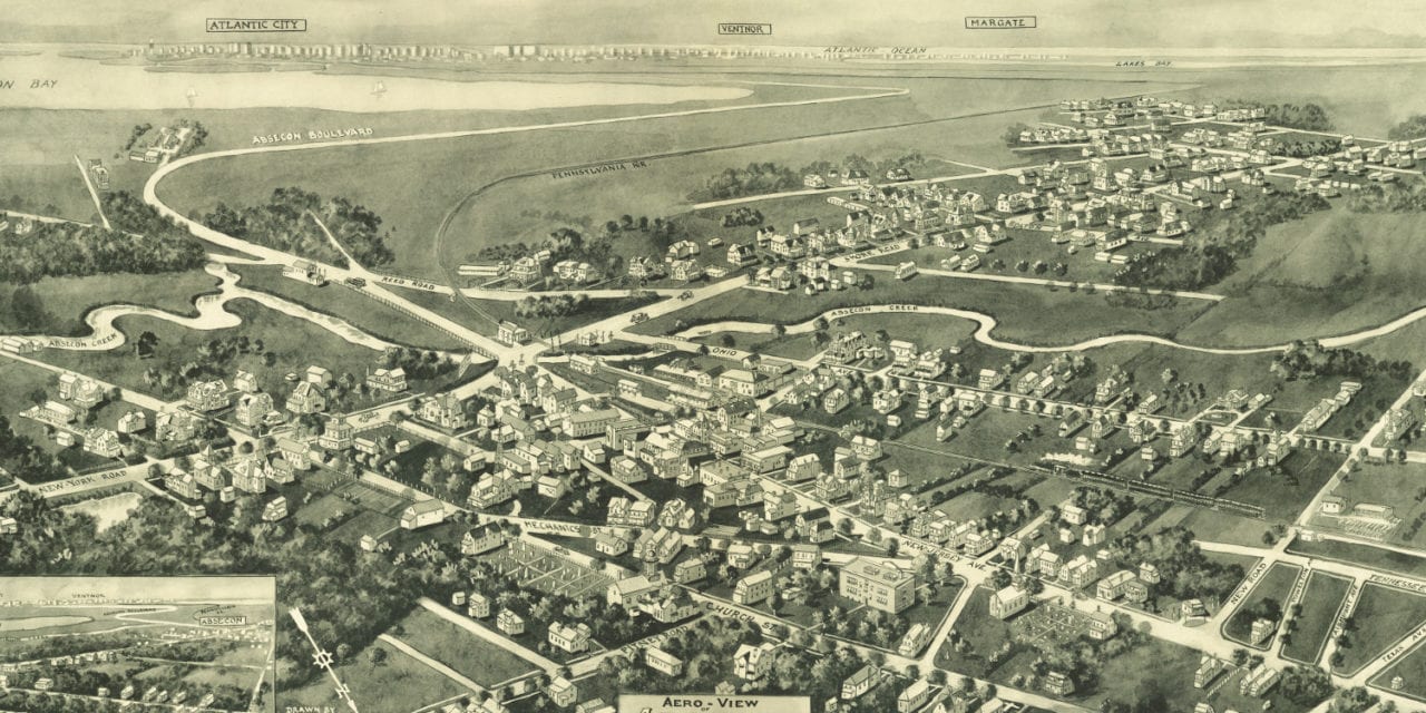 Beautifully restored map of Absecon, New Jersey in 1924
