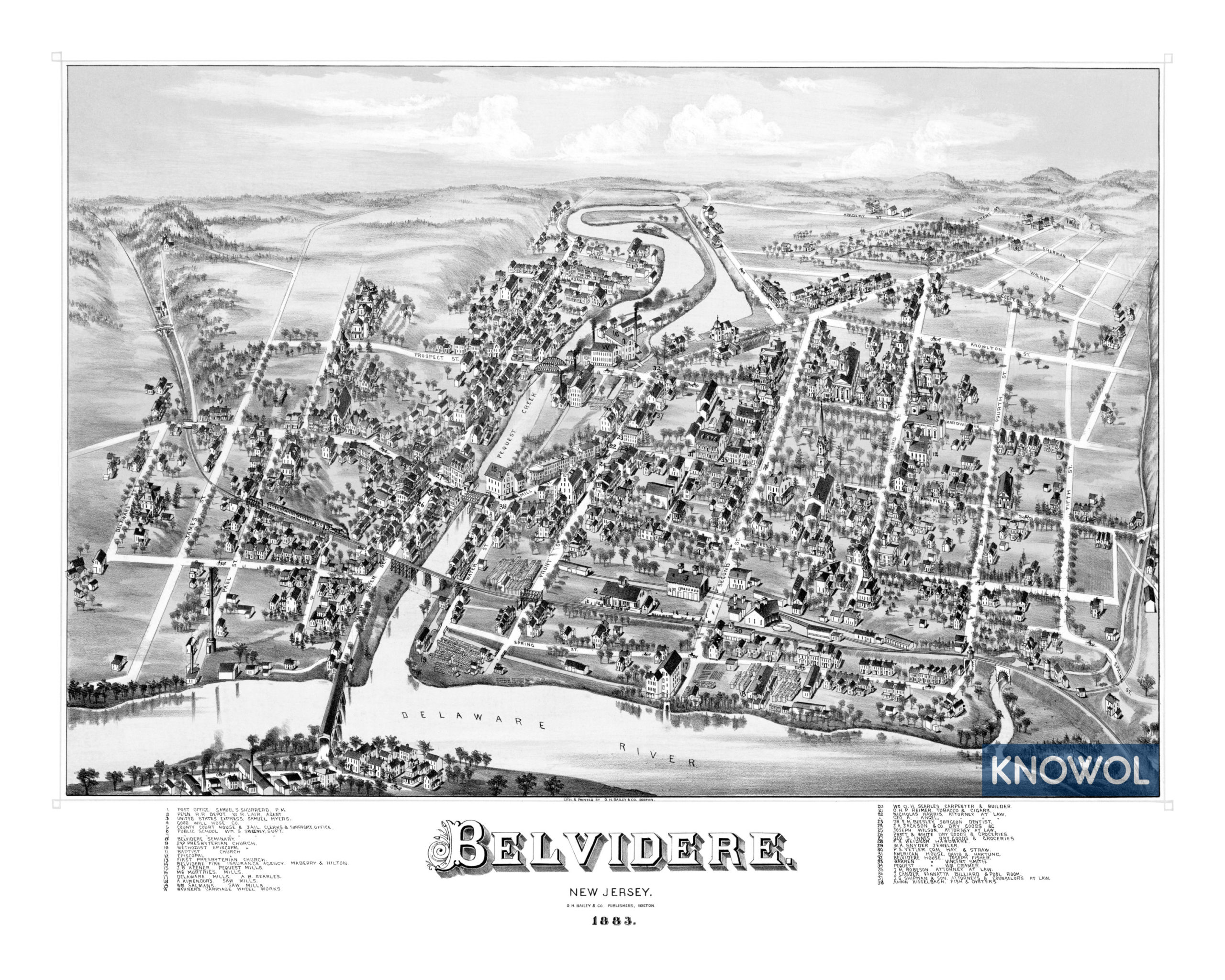 NJ 1795 MAP Avalon Avon Beatyestown Beckett Belvidere New Jersey History    HUGE 