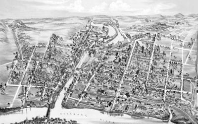 Beautifully restored map of Belvidere, New Jersey from 1883