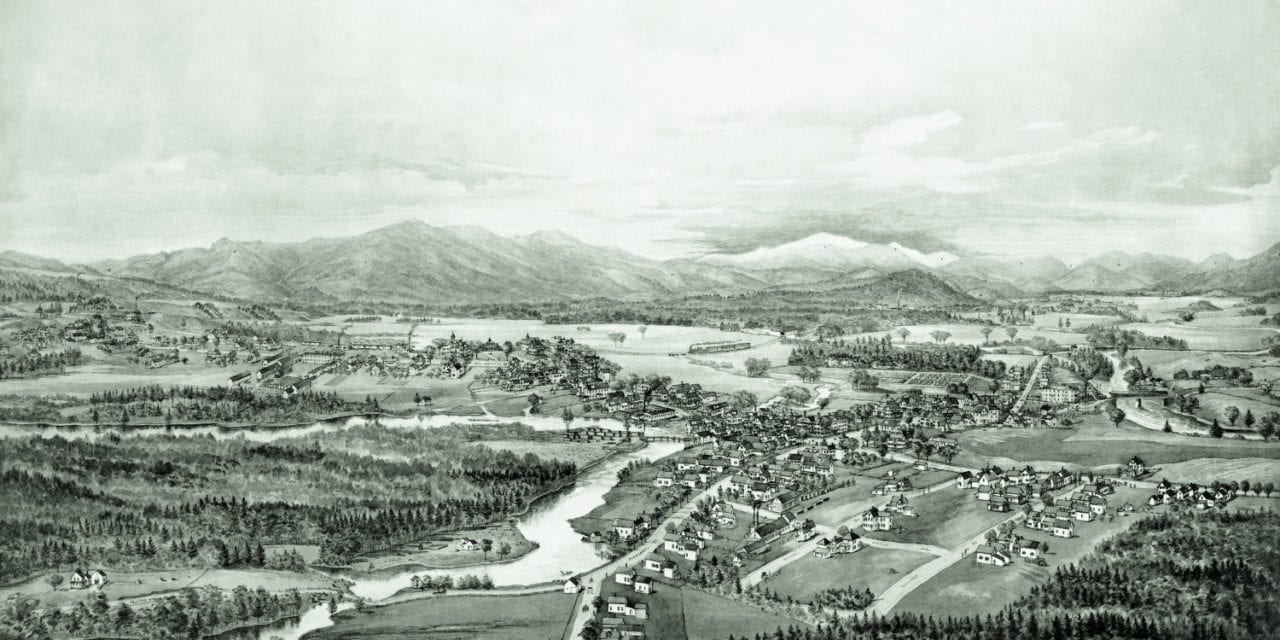 Beautifully restored map of Conway, New Hampshire from 1896