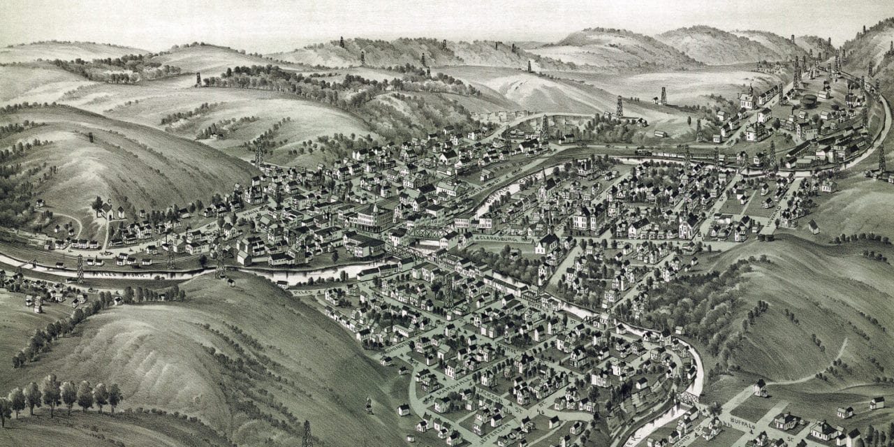 Beautifully restored map of Mannington, WV from 1897
