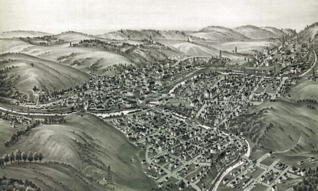 Beautifully restored map of Mannington, WV from 1897