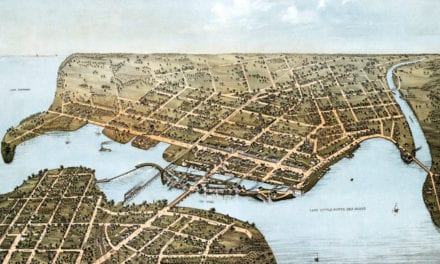 Beautifully restored map of Neenah, WI from 1879