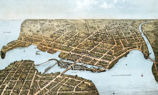 Beautifully restored map of Neenah, WI from 1879