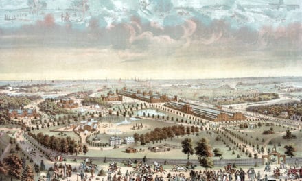 Historic bird’s eye view of the Philadelphia World’s Fair of 1876